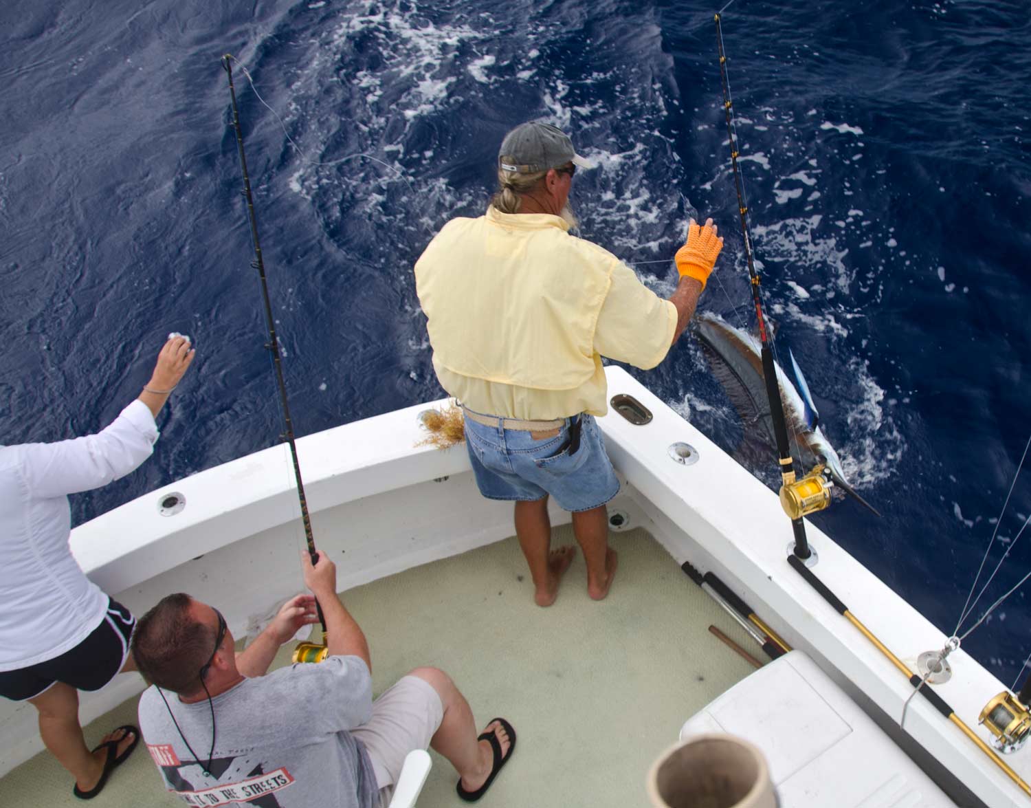 George Martin lands a White Marlin fishing Islamorada.